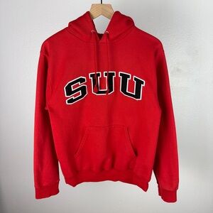 Champion SUU Thunder Birds Red Pullover Hoodie Southern Utah University Small